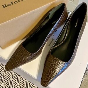 Reformation Alligator Style Pumps NIB. 9.5